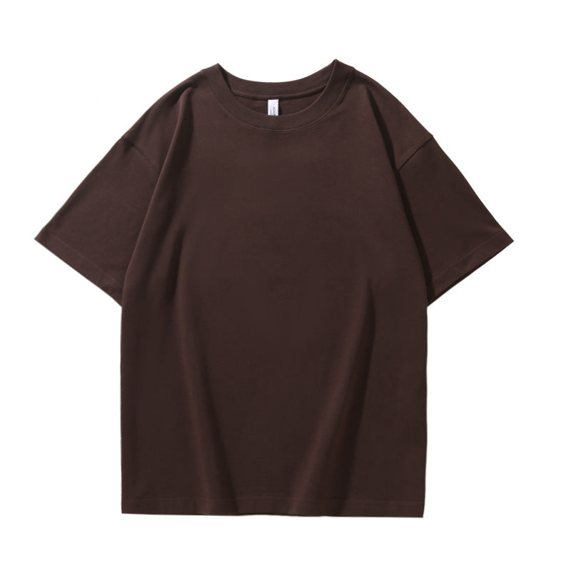 Unisex Cotton Short Sleeve Tee Relaxed Fit Solid Everyday