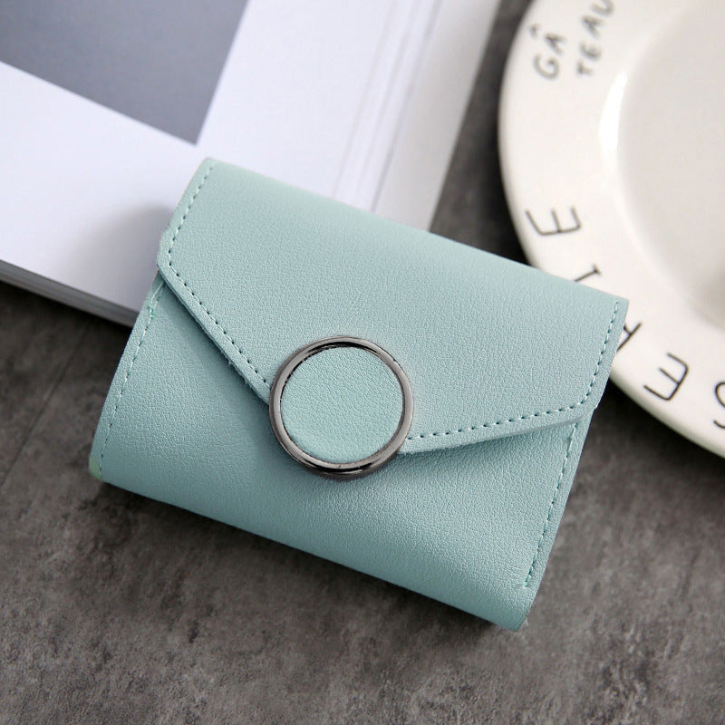Women's Retro Lychee Pattern PU Leather Tri Fold Wallet