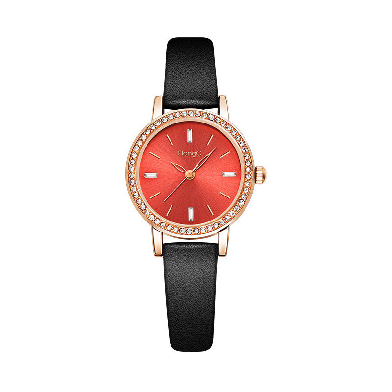 Women’s Fashion Diamond Quartz Watch with World Time