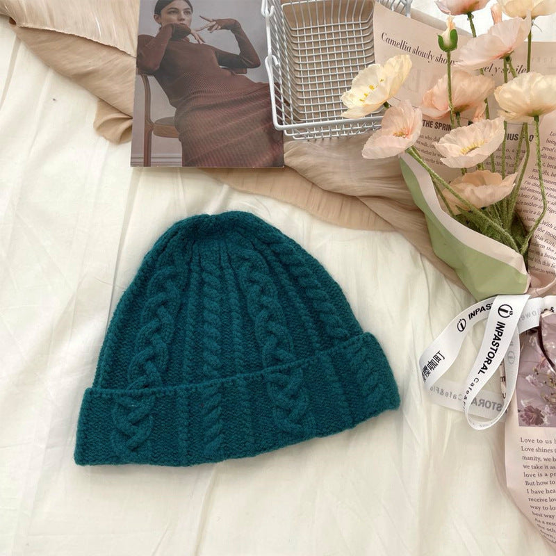 Japanese Twist Thick Wool Hat Women