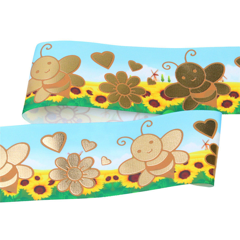 Bronzing Printed Rib Ribbon – Sewing & Clothing Accessories