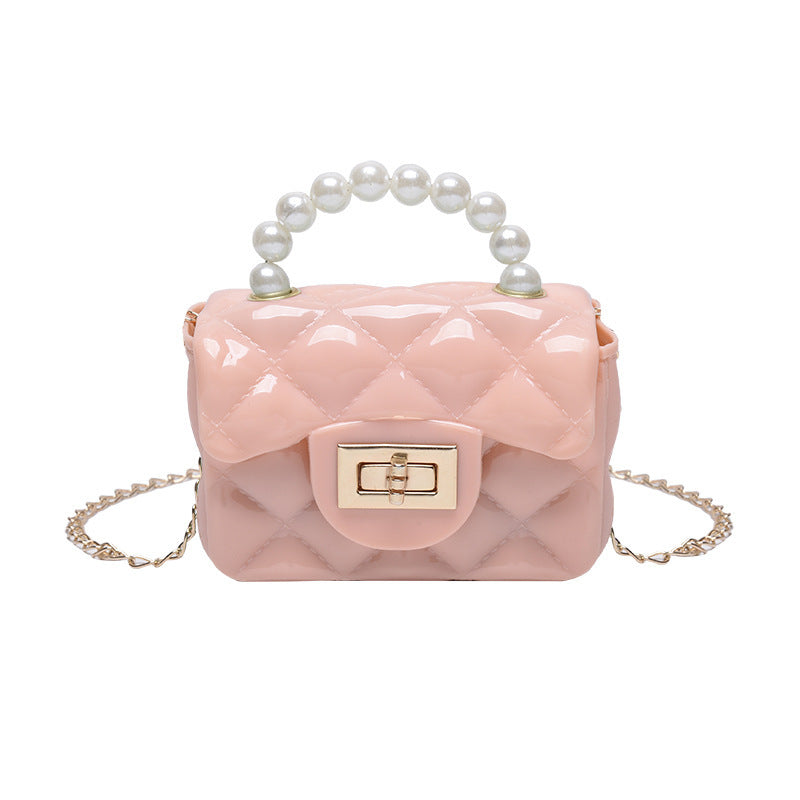 Silicone Pearl OneShoulder Crossbody Kids Bag Lightweight