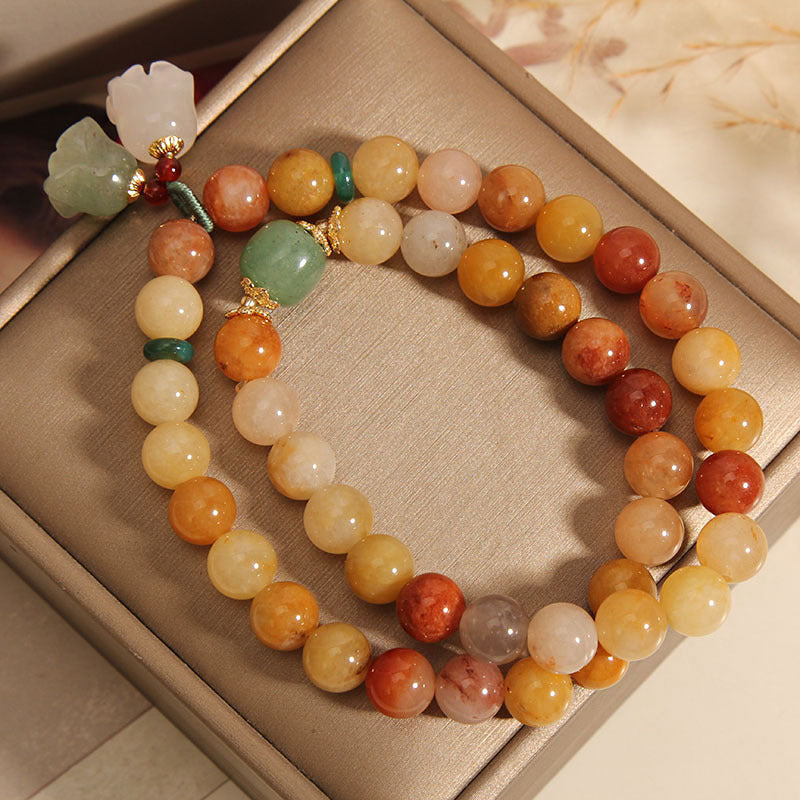 Natural Jinsi Jade Multi-layer Bracelet Women
