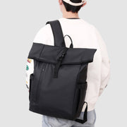 Men's Casual Travel Backpack Solid Color Polyester Lining
