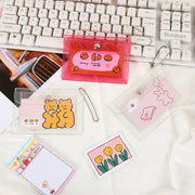 Women's Heart Laser PVC Clear Coin Purse Card Holder