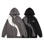 Unisex Hooded Cotton Sweater Regular Fit Color Matching