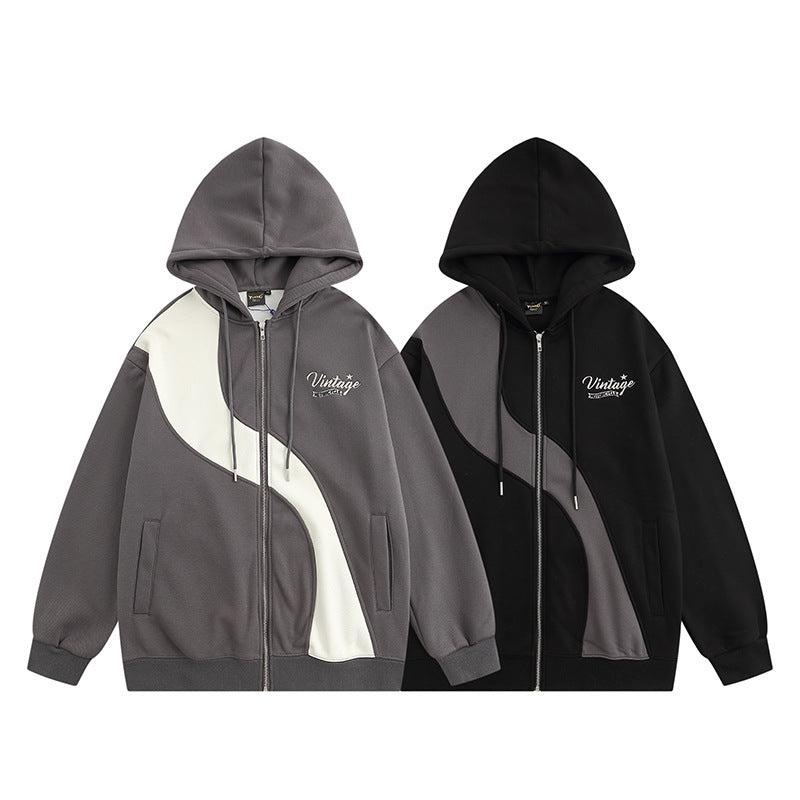 Unisex Hooded Cotton Sweater Regular Fit Color Matching