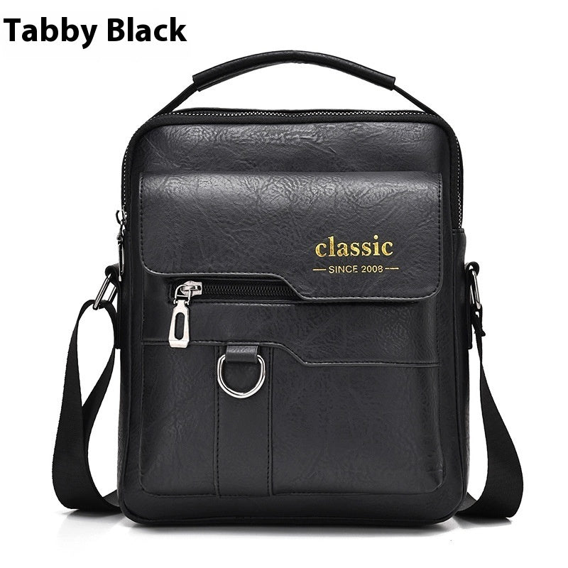 Mens Retro PU Leather Messenger Bag Crossbody Flap Backpack