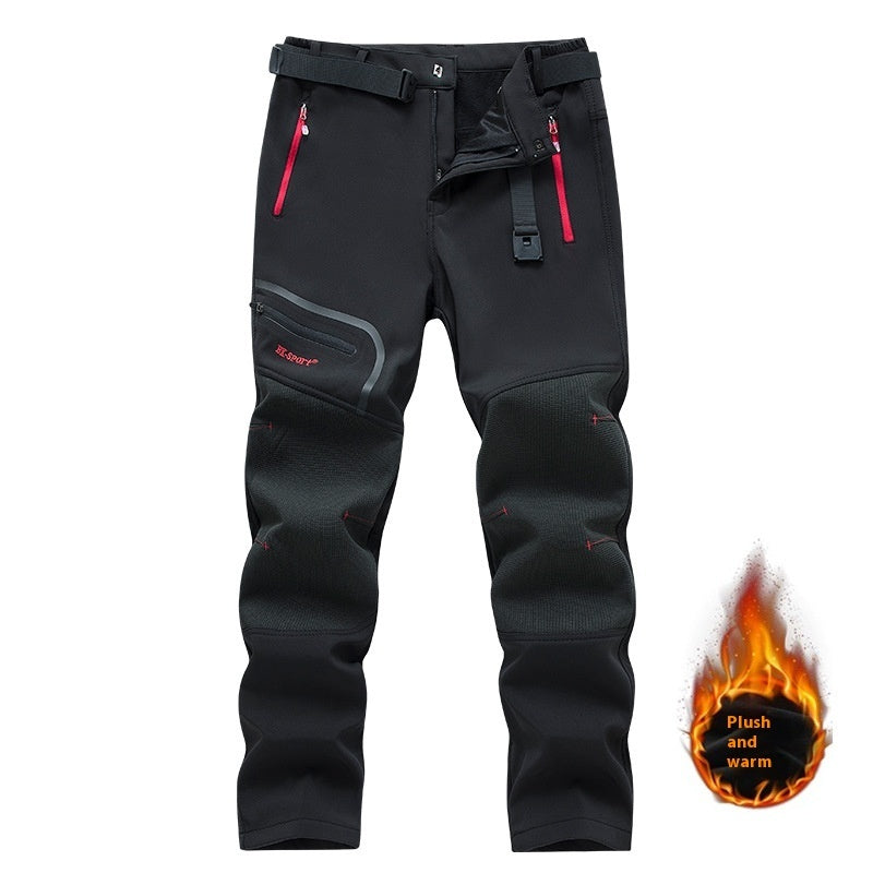 Slim Fit Cropped Pants – Plus Size Men’s Solid Color Straight Trousers