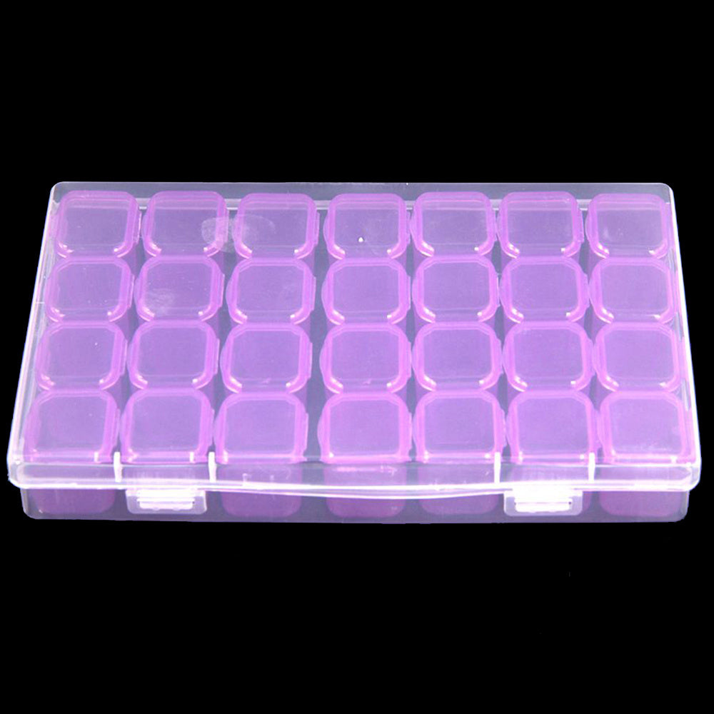Transparent Plastic Jewelry Storage Box – Diamond Painting & Drawing Tool Case