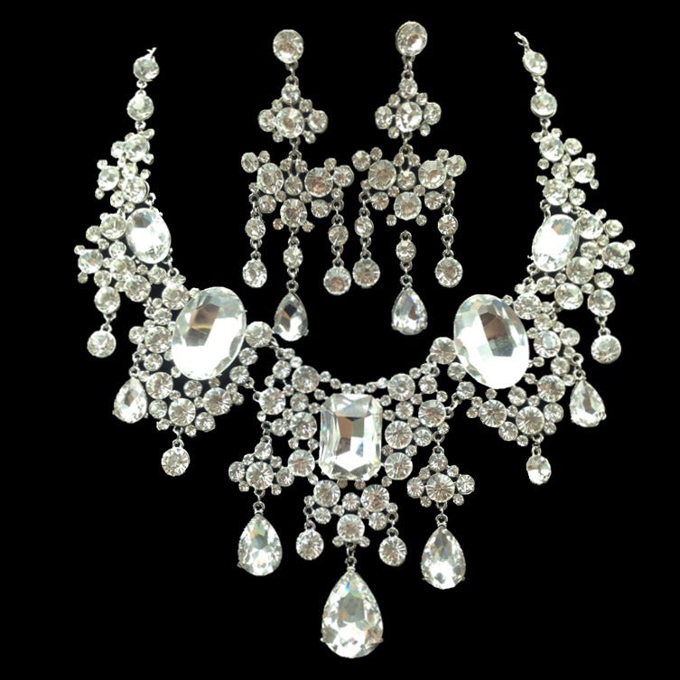 Necklace And Earrings Suite Wedding Dress Accessories
