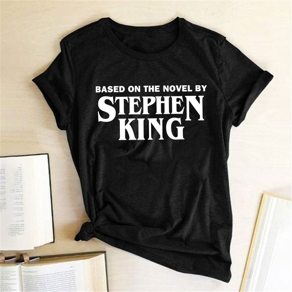 Women Short Sleeved T Shirt With Letter Print Bottoming Shirt