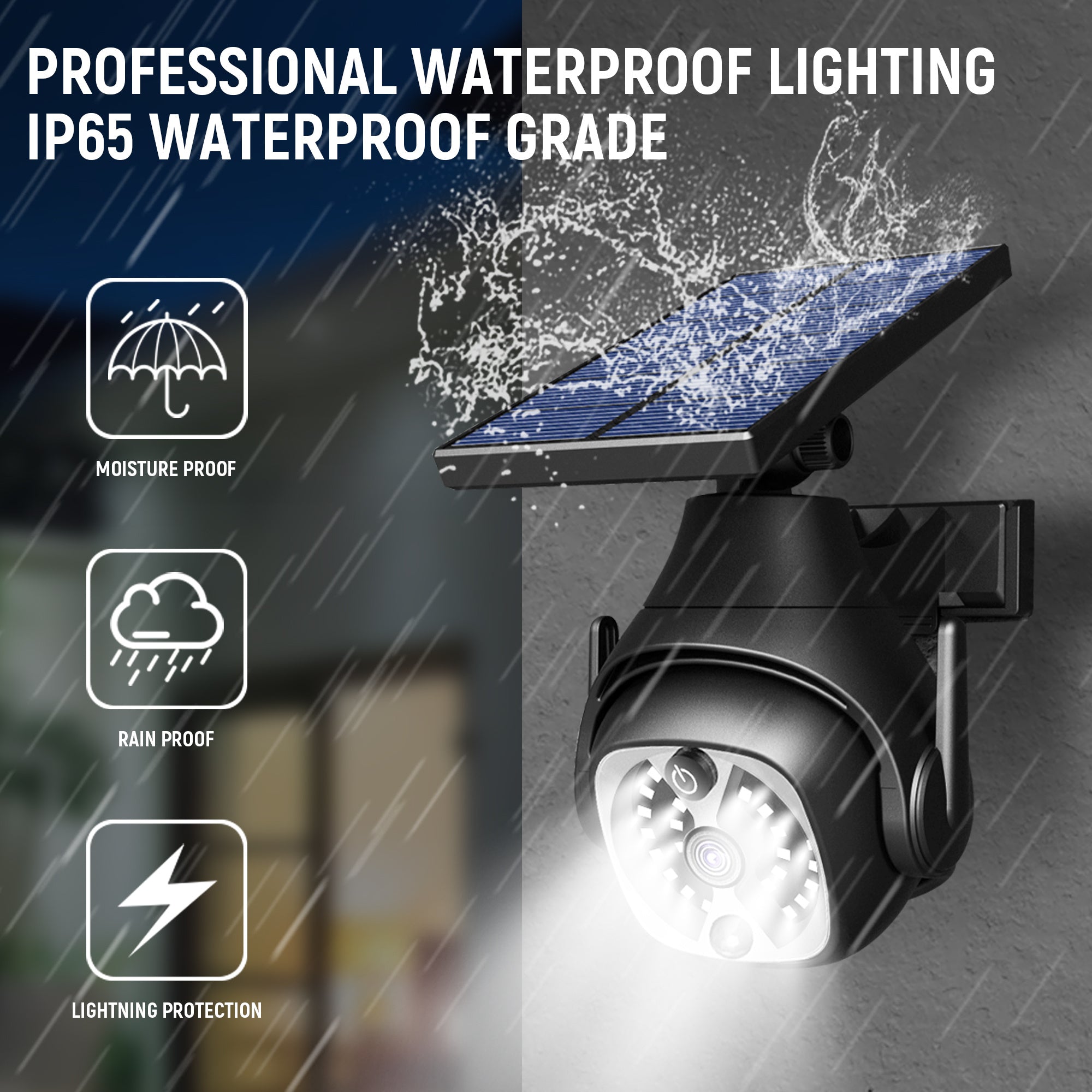 Solar Powered Outdoor Courtyard Light – Waterproof Human Sensing Solar Wall Lamp for Balcony & Street Lighting