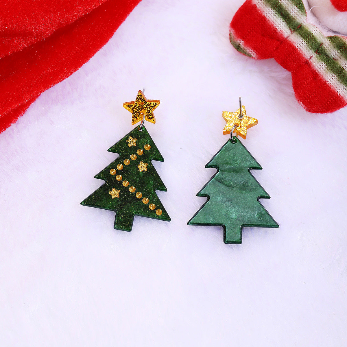 1pair Christmas Earrings Fashion Alpaca Dinosaur Cactus Gingerbread Acrylic Earrings Holiday Party Jewelry