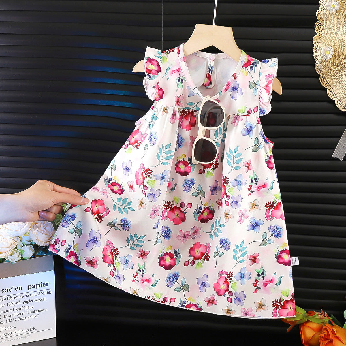 Children's Chiffon Floral Dress Children's Skirt