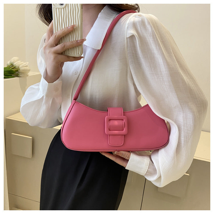 Western Style Shoulder Texture Crossbody Small Square Underarm Bag