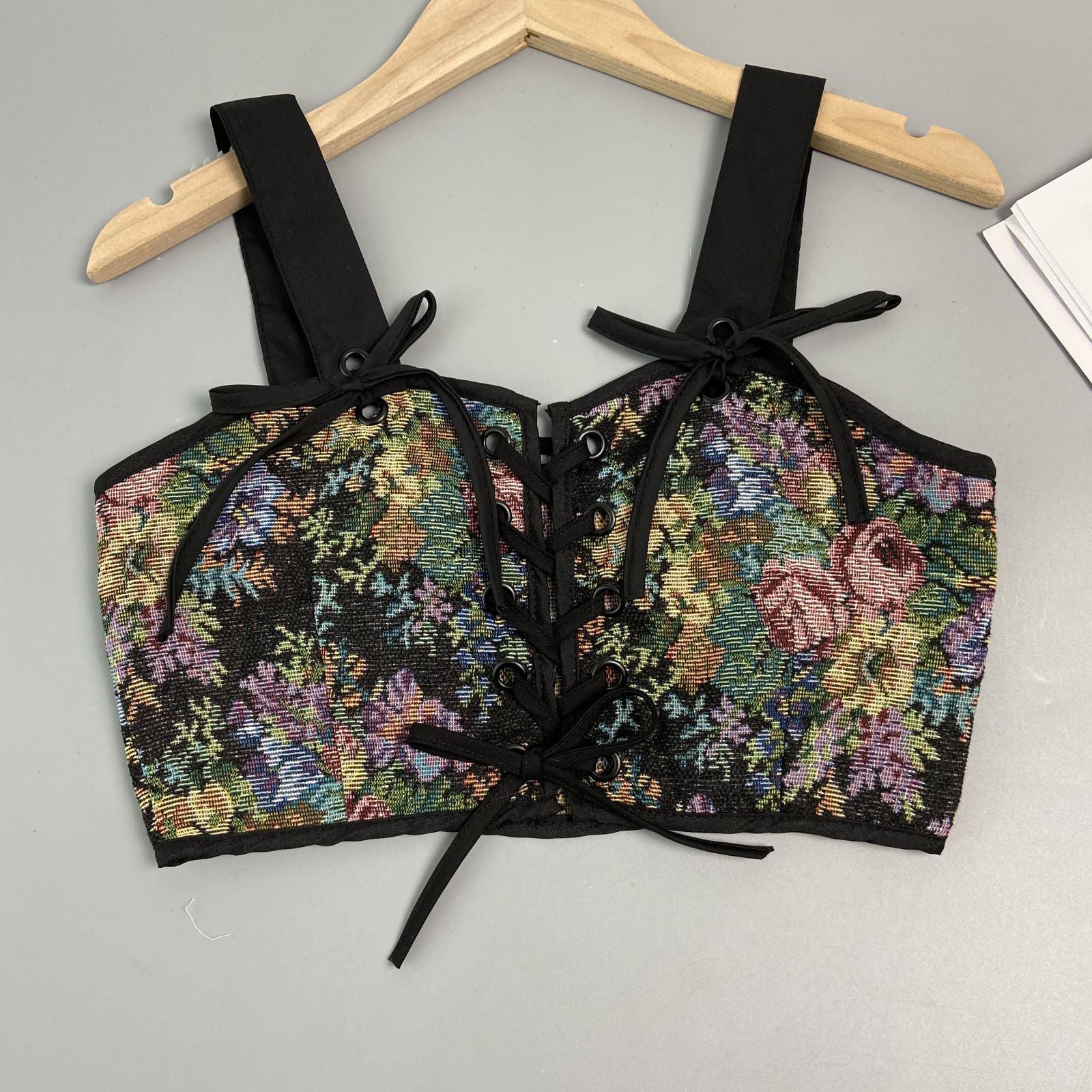 Retro Strappy Short Decorative Small Camisole Women