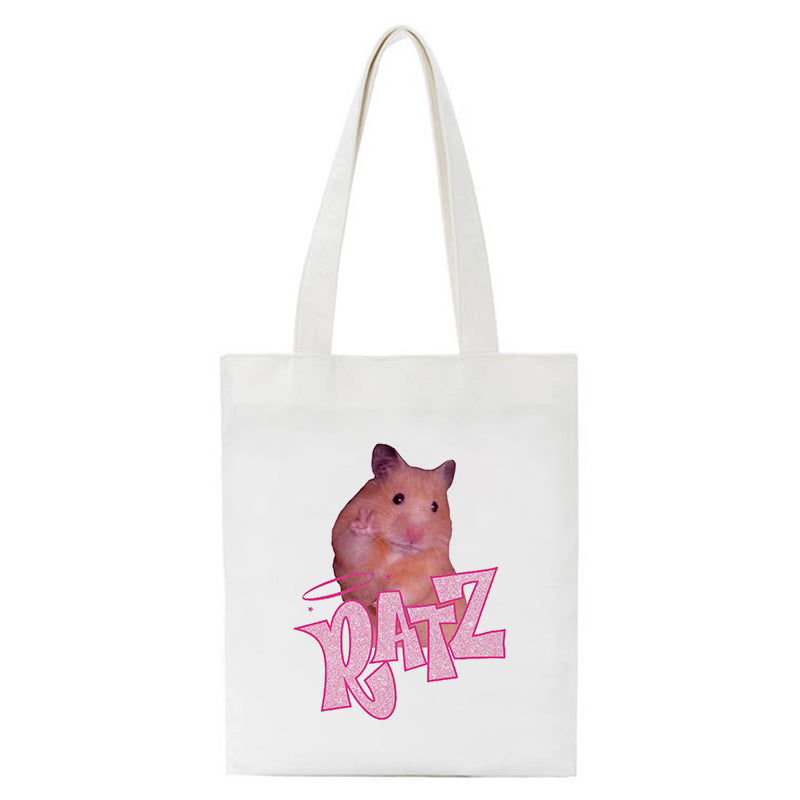 Cartoon Mouse Print Student Mother And Baby Canvas Bag Portable