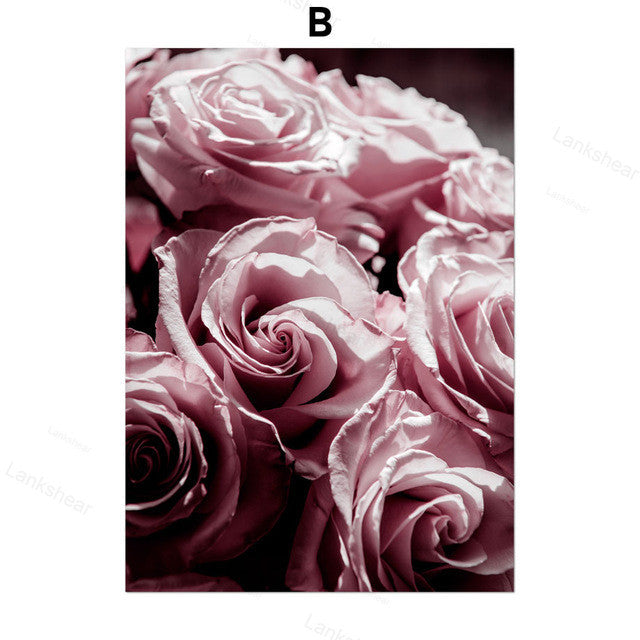 Peony Flower Wall Art – Elegant Canvas Painting for Home Decoration