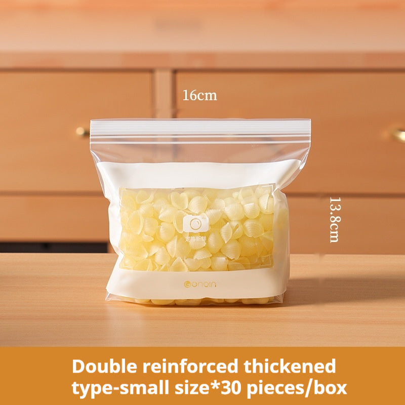 Food Grade Freshness Protection Package Household Extra Thick Retain Freshness Envelope Bag Zip Lock Bag Kitchen Refrigerator Freeze Storage Split Storage