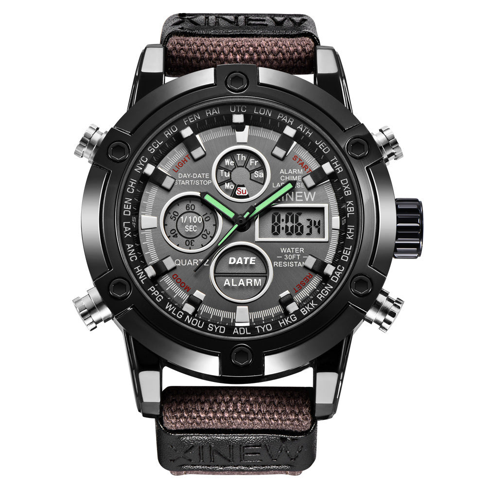 Men's Fashion Belt Multi-functional Watch