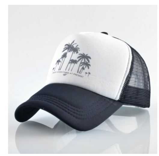 Summer Holiday Wide Brim Baseball Cap for Men and Women with Hip-Hop Flower Print