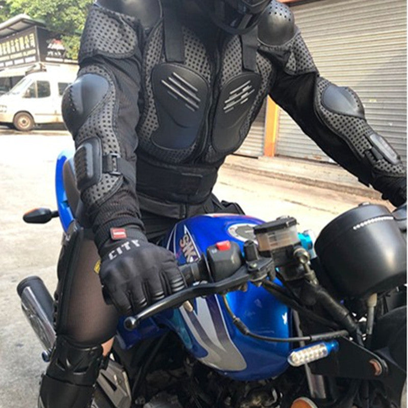Unisex Motorcycle Armor Jacket Regular Solid Black Plastic