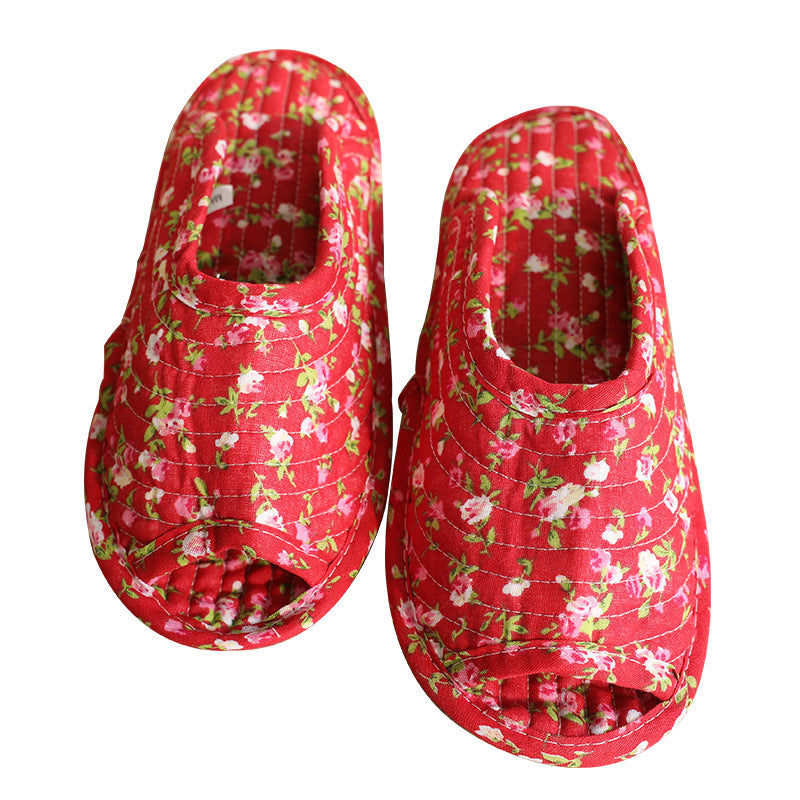 Pastoral Fabric Home Cotton Slippers