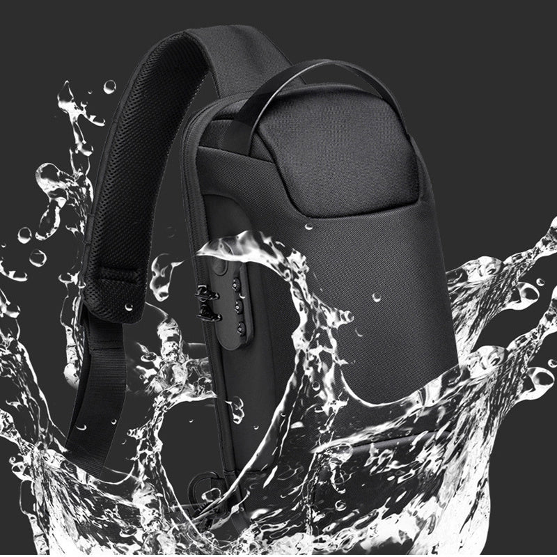 Waterproof USB Anti-Theft Oxford Crossbody Sling Bag for Men