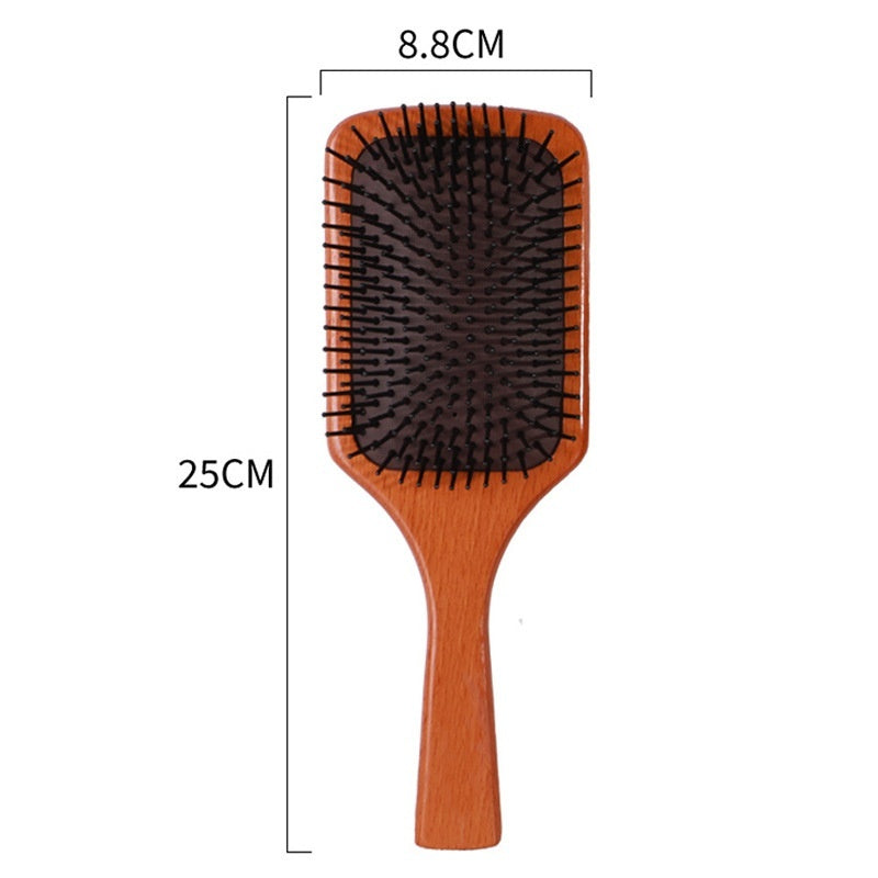 Airbag Beech Wood Massage Comb – Non-Knotted Daily Hair Brush for Women
