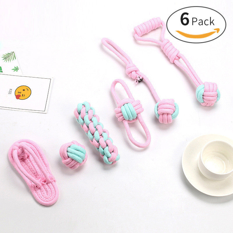 Pet Bite Resistant Cotton Rope Ball Cat And Dog Toy