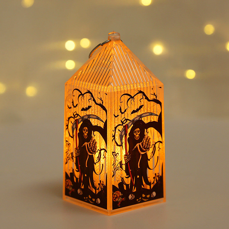 Halloween Pumpkin Night Lamp – Portable Kids’ Lantern Cage Decoration for Desktop and Party Props