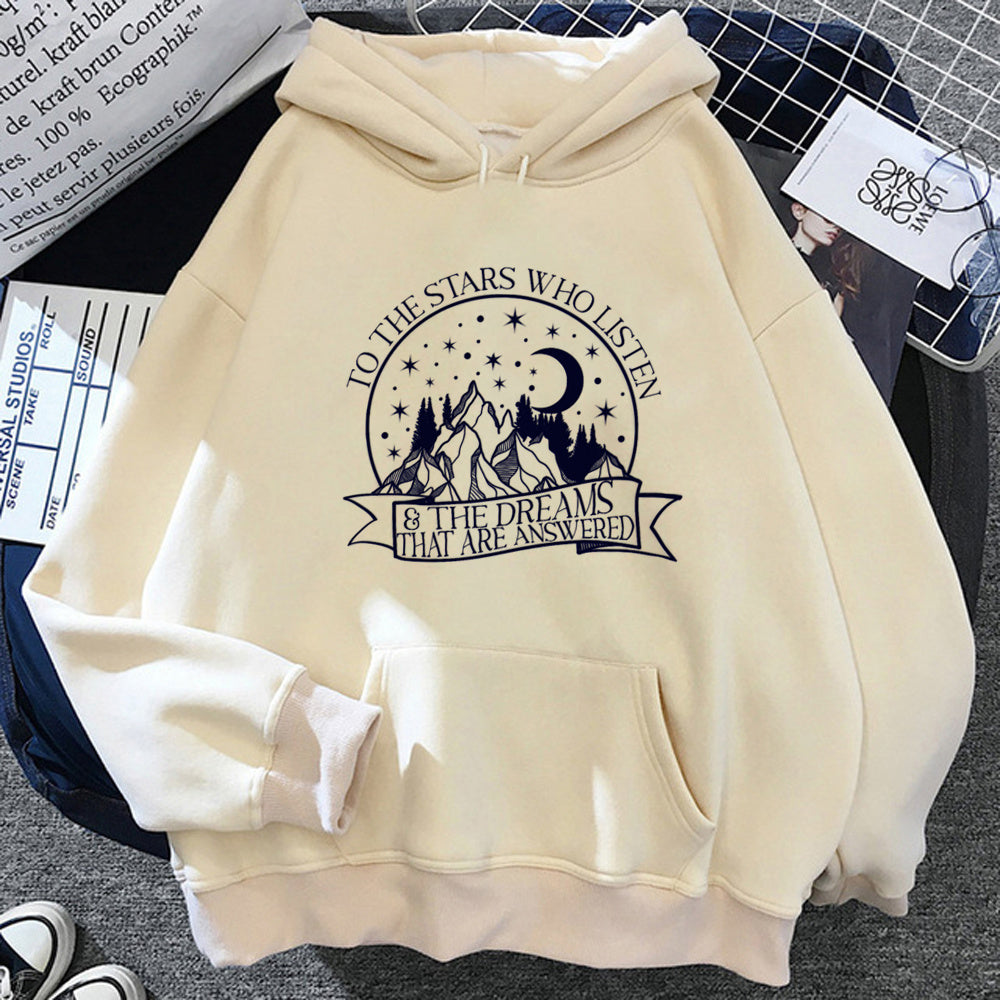 Women Japanese Gothic Aesthetic Hoodie Polyester Relaxed