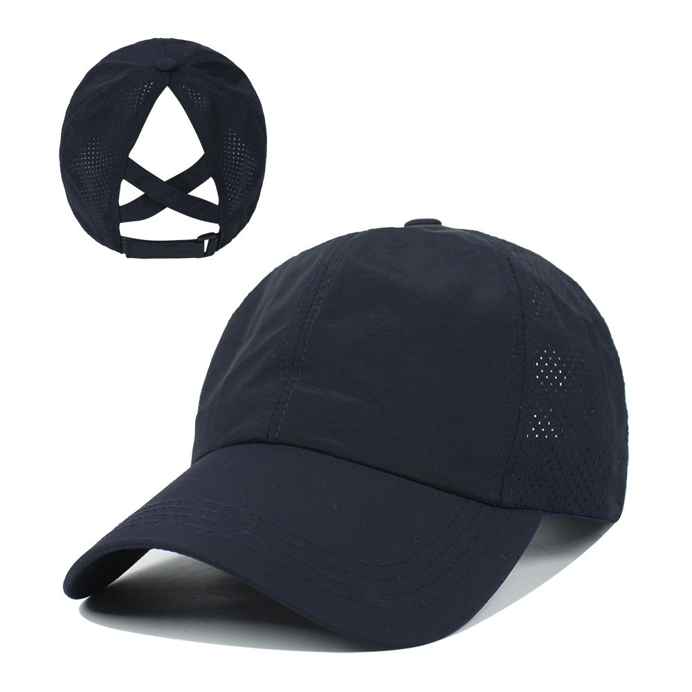 Women’s Ponytail Baseball Cap – Breathable Outdoor Sports Hat