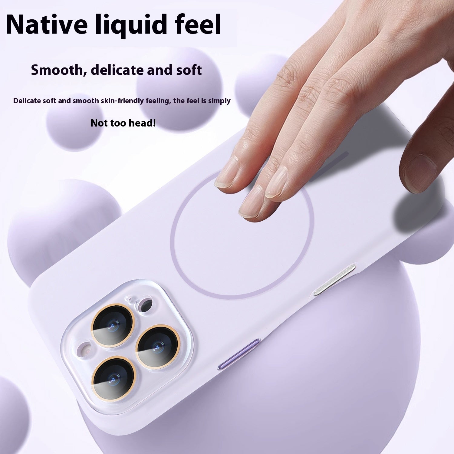 Liquid Silicone Magnetic Crystal Lens Phone Case Protective Cover