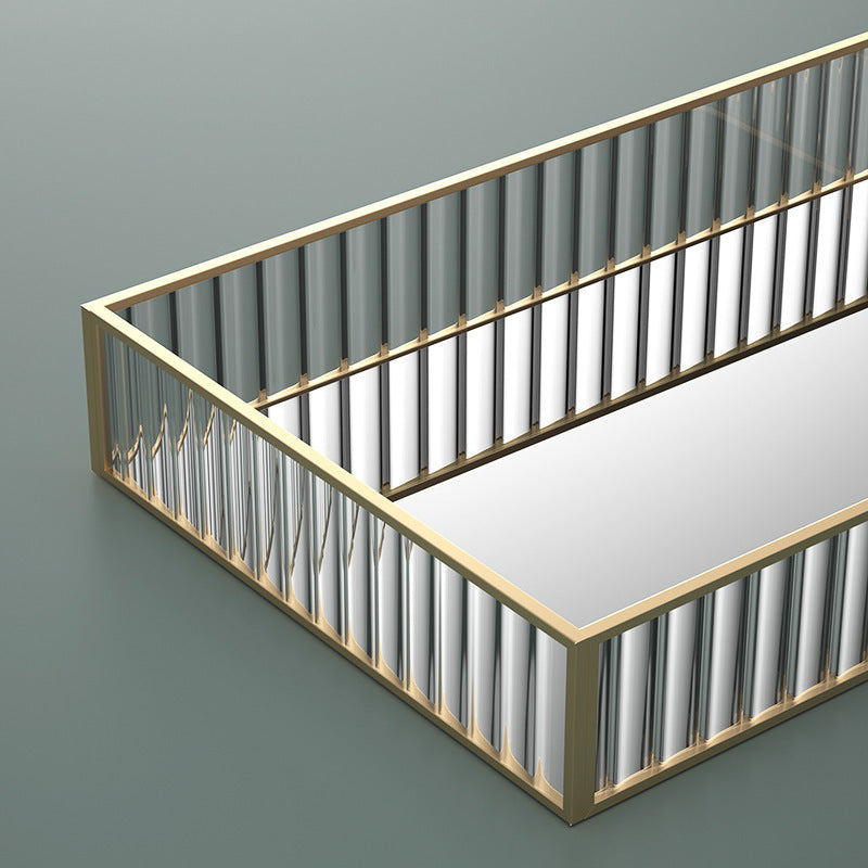 Nordic Light Luxury Striped Glass Storage Tray