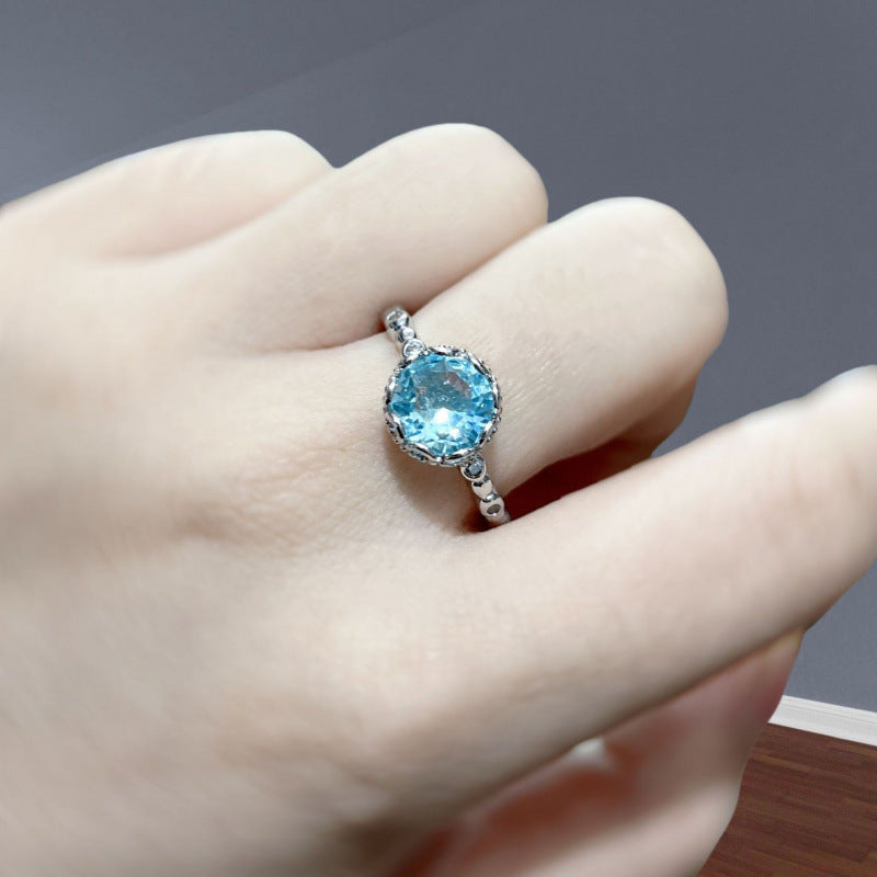 Women’s Zircon Fashion Ring – Creative Zinc Alloy Jewelry Accessory