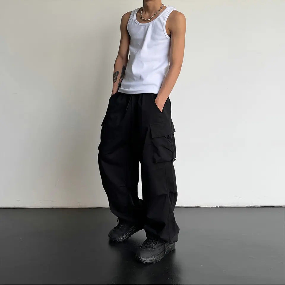 Men’s Fashion Loose Straight All-Match Casual Trousers