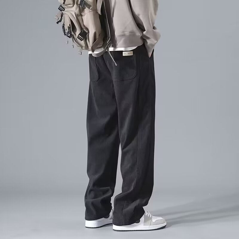 Men’s American Retro Corduroy Loose Drooping Pants