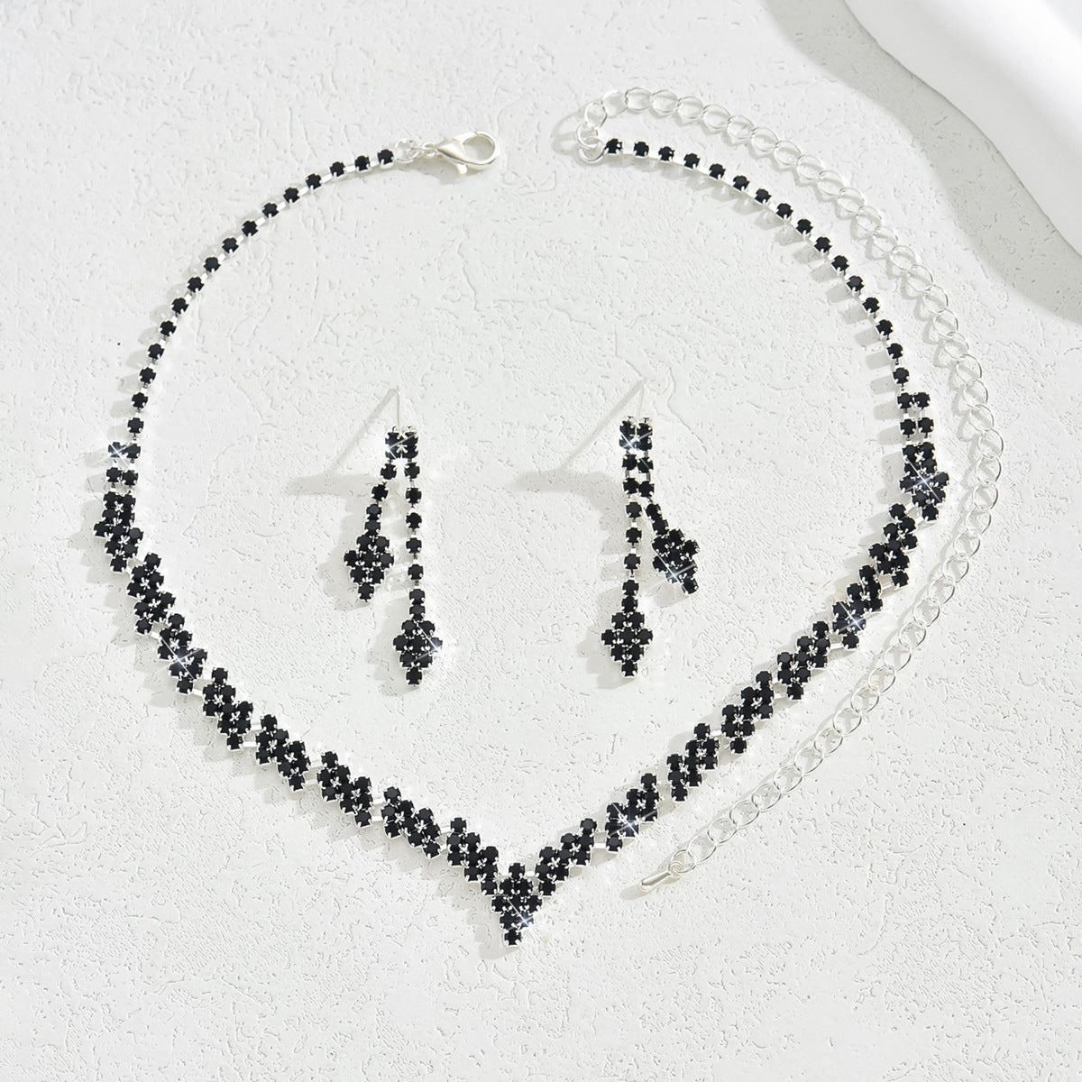 Bridal Wedding Hair Accessories, Necklace, and Earring Set