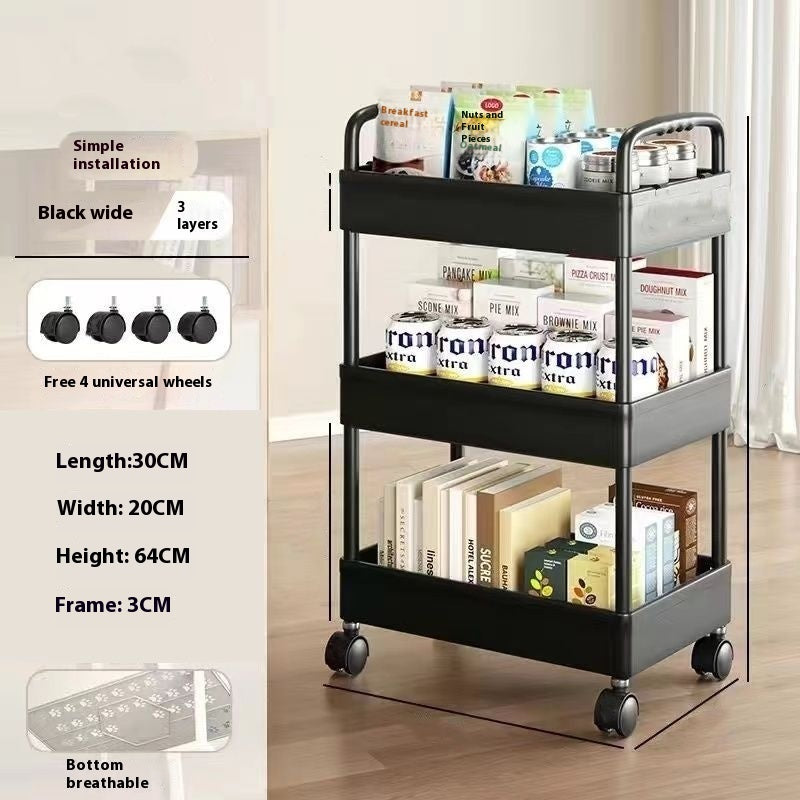 Trolley Rack Kitchen Floor Bedroom Multi-layer Bathroom Storage Rack