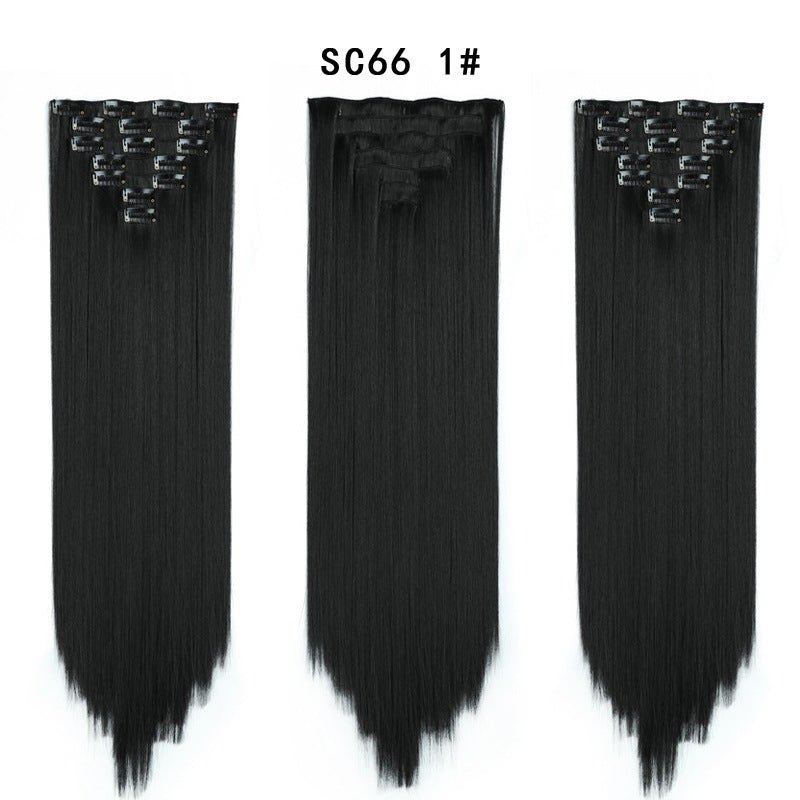 16 Card Seven-piece Hairpiece Clip Wig Beauty Chemical Fiber Wig Set Hair Extension