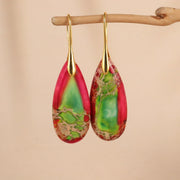 Women's Water Drop Pendant Earrings With Silver Hook
