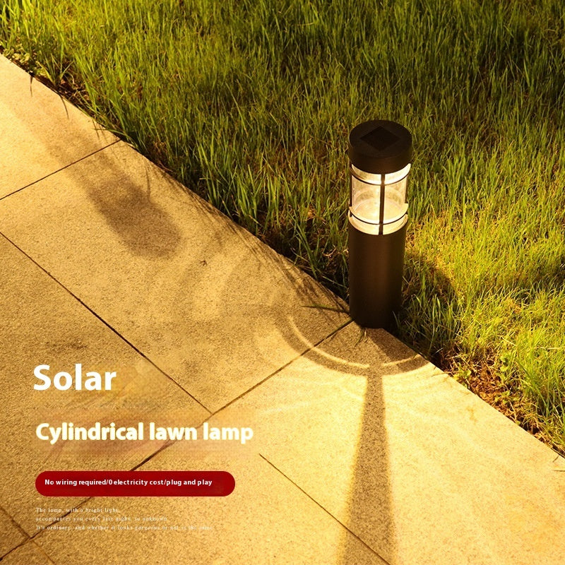 Outdoor Solar Cylindrical Waterproof Lawn Lamp