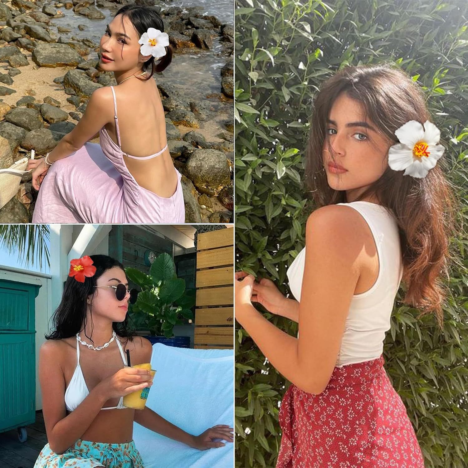Bohemian Flower Hair Clip for Beach Vacations