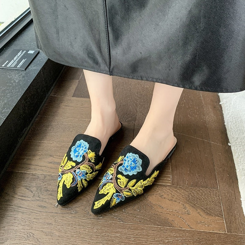 Baotou Embroidered Slippers Women's Summer National Style Fashion