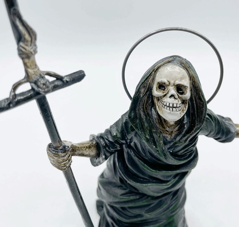 Halloween Resin Painted Black Robe Wizard Ornaments