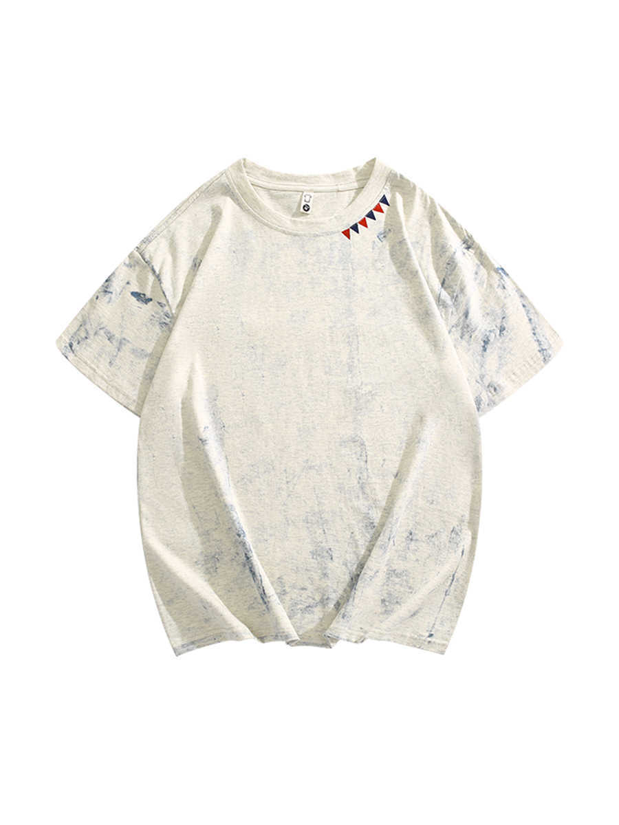 Tie Dye Full Printing Paint Fashion Short Sleeve T-shirt
