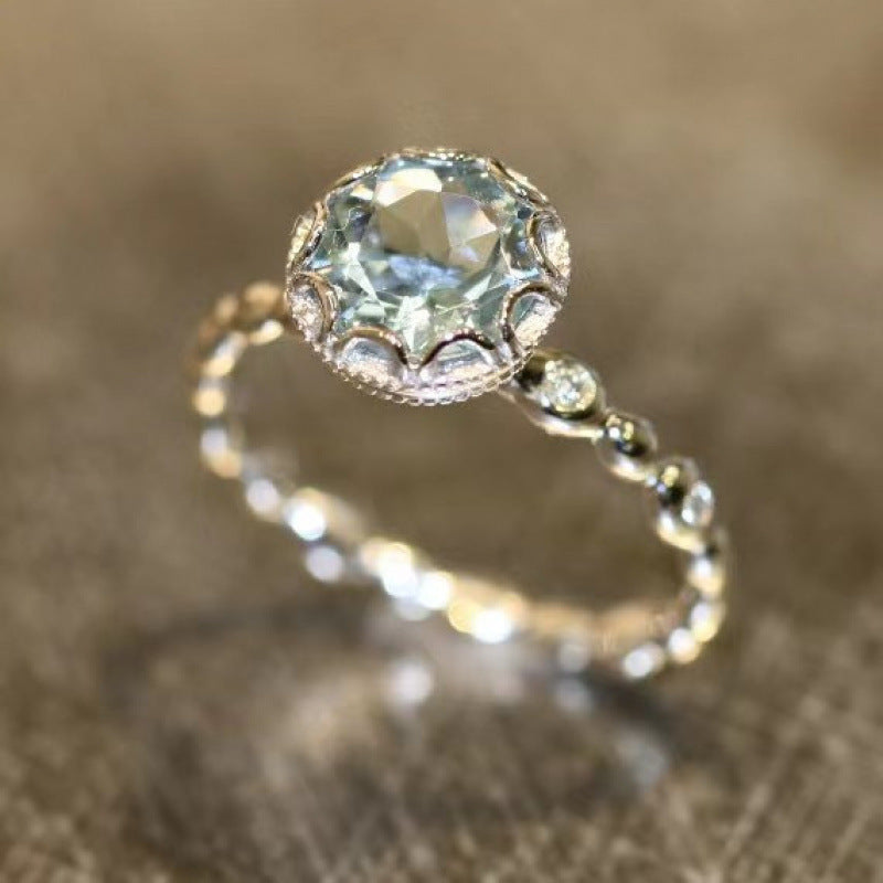 Women’s Zircon Fashion Ring – Creative Zinc Alloy Jewelry Accessory