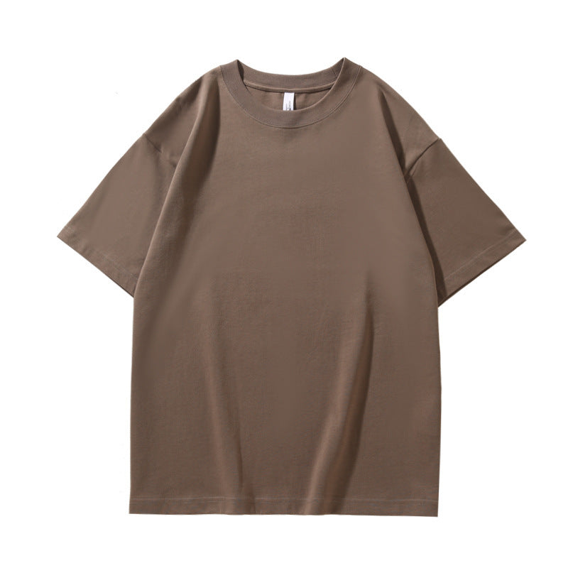 Unisex Cotton Short Sleeve Tee Relaxed Fit Solid Everyday